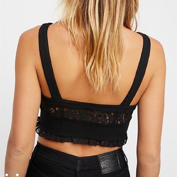 Free People Intimately Crop Lace Top - Picture 2 of 5